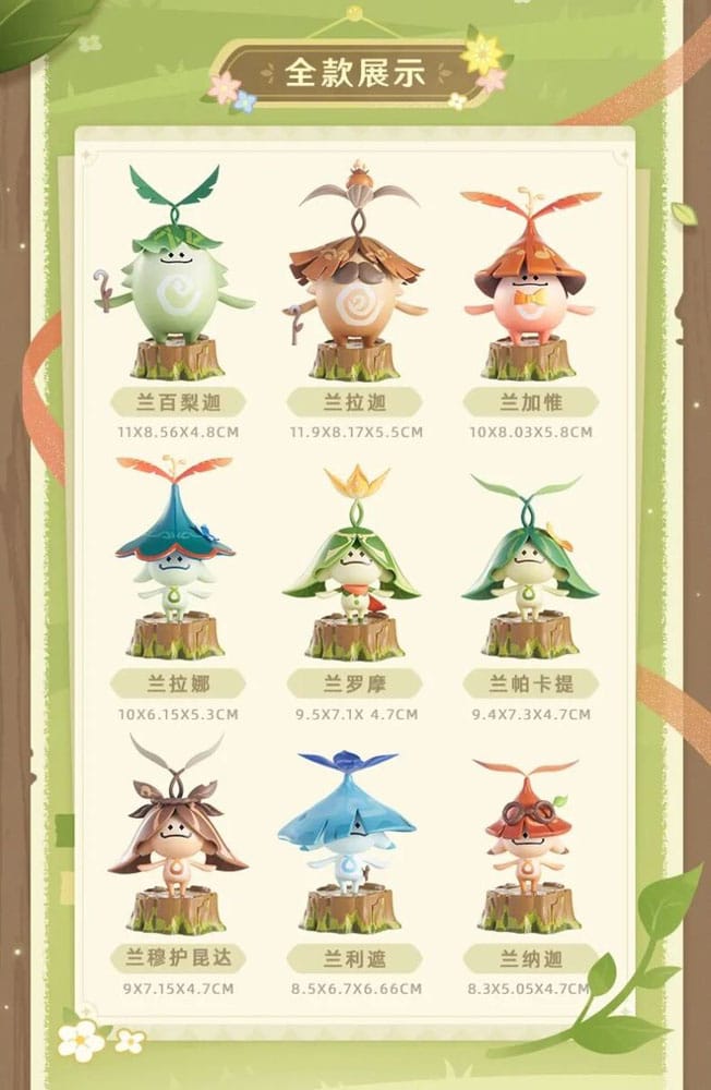 Genshin Impact présentoir mini-figurines Blind Box Aranara Series (9)