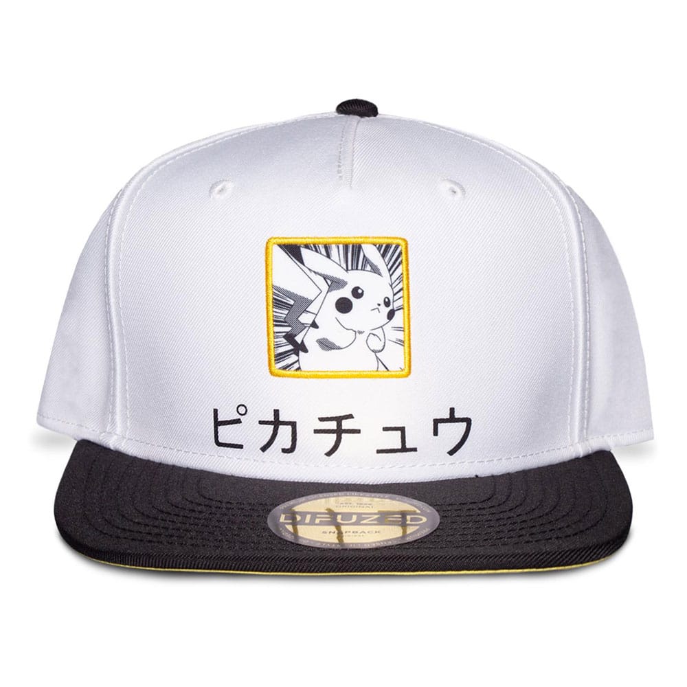 Pokémon casquette Snapback Pikachu Black, White, Yellow