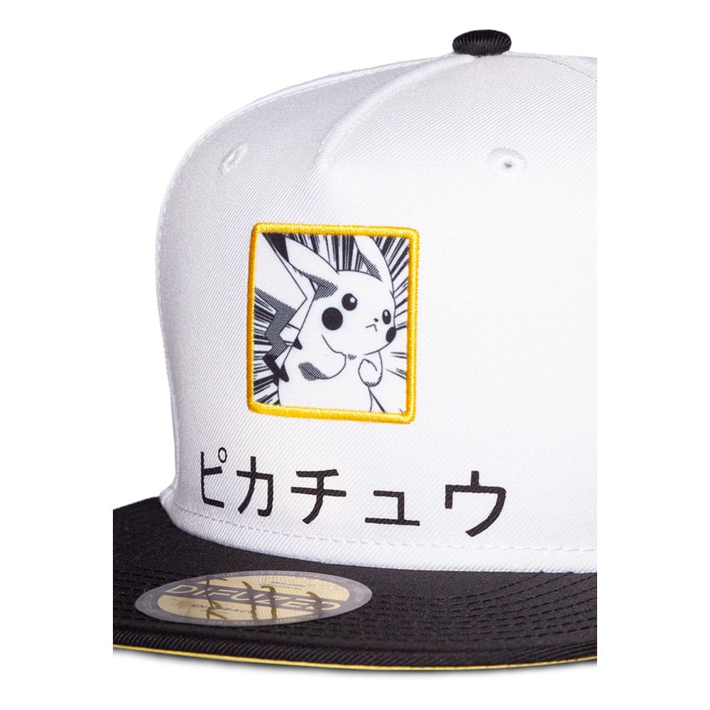 Pokémon casquette Snapback Pikachu Black, White, Yellow