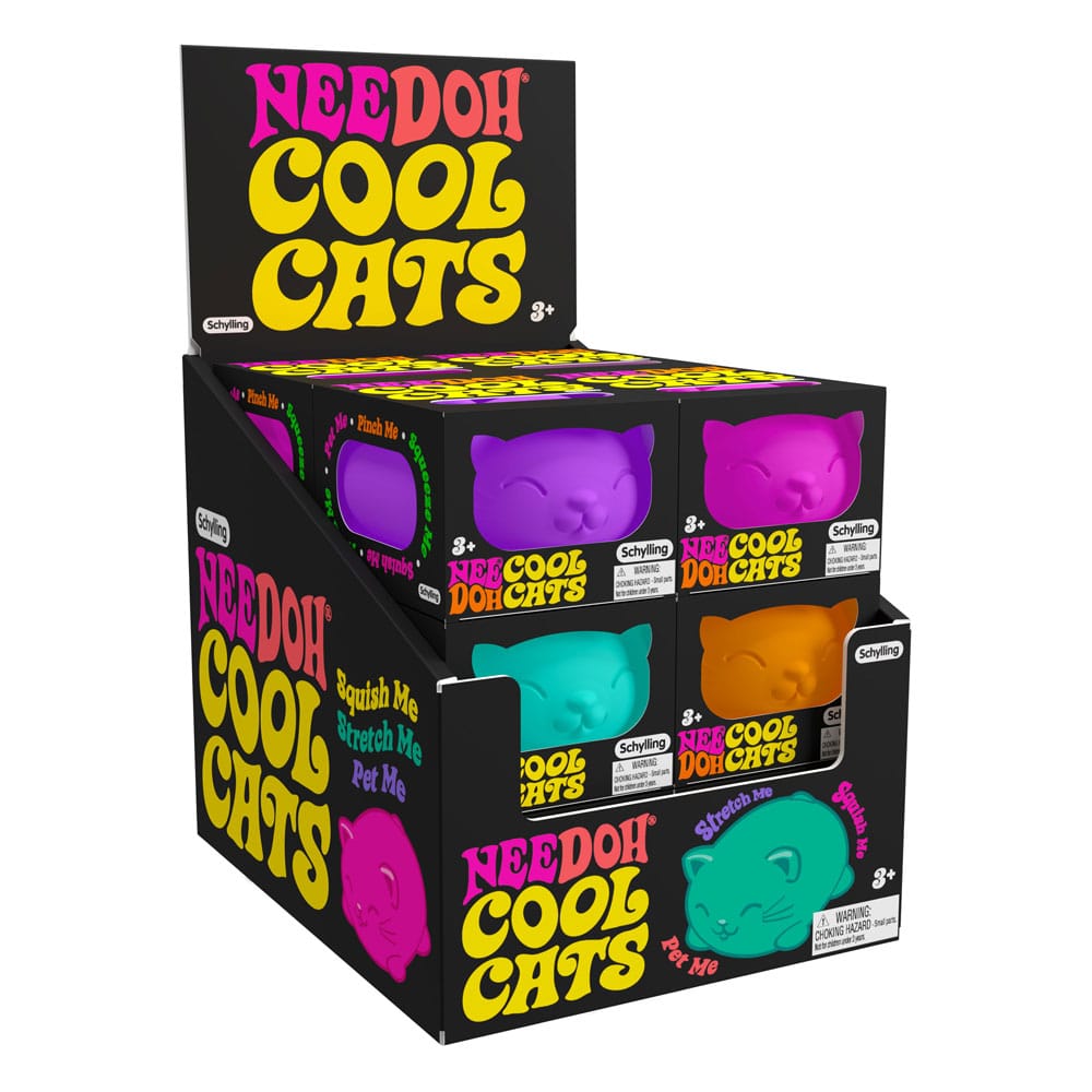NeeDoh présentoir figurines anti-stress Cool Cats 11 cm (12)