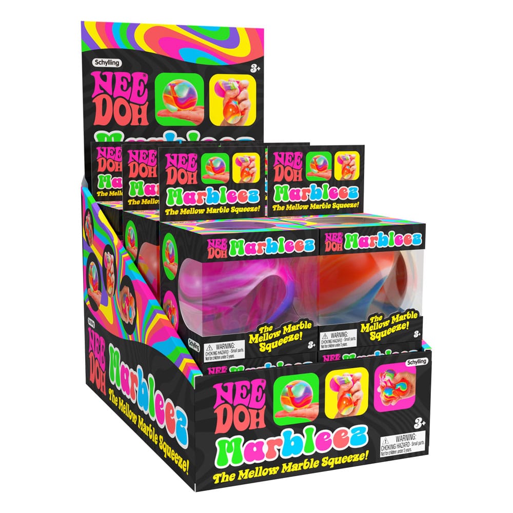 NeeDoh présentoir figurines anti-stress Marbleez Ball 7 cm (6)