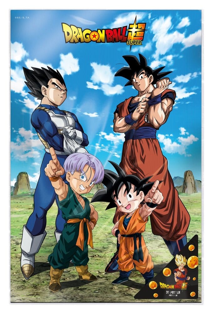 Dragon Ball Super 3D Affiche Battle of Gods Goku Vegeta Family 38 x 58 cm