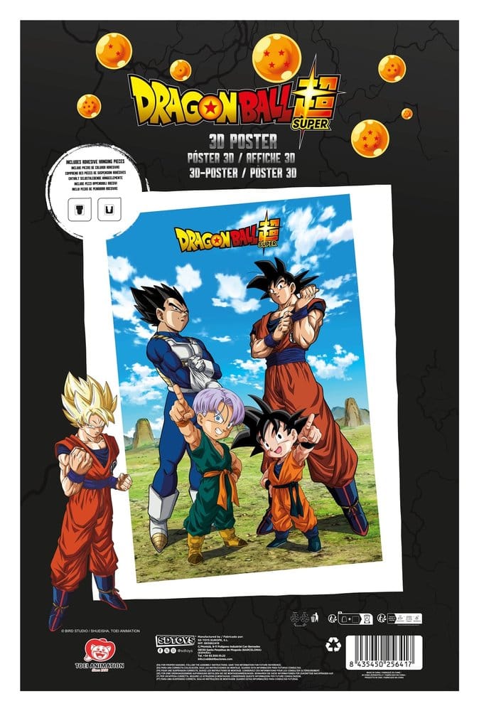 Dragon Ball Super 3D Affiche Battle of Gods Goku Vegeta Family 38 x 58 cm