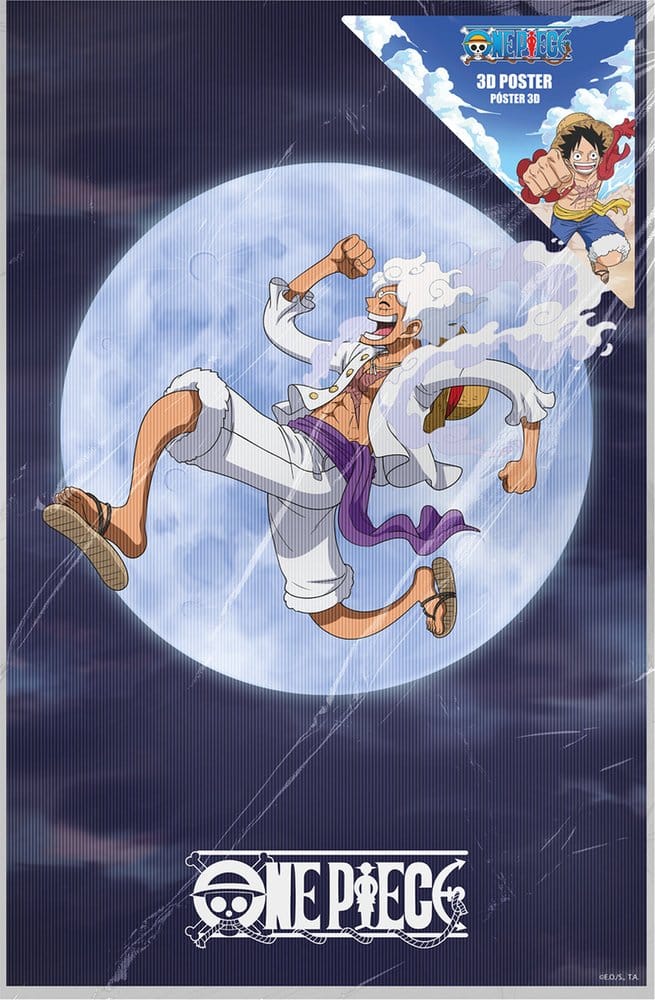 One Piece Poster 3D Monkey D. Luffy Gear 5 38 x 58 cm