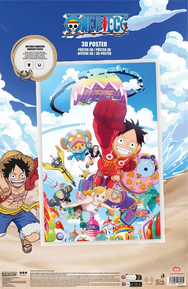 One Piece Poster 3D Punk Records 38 x 58 cm