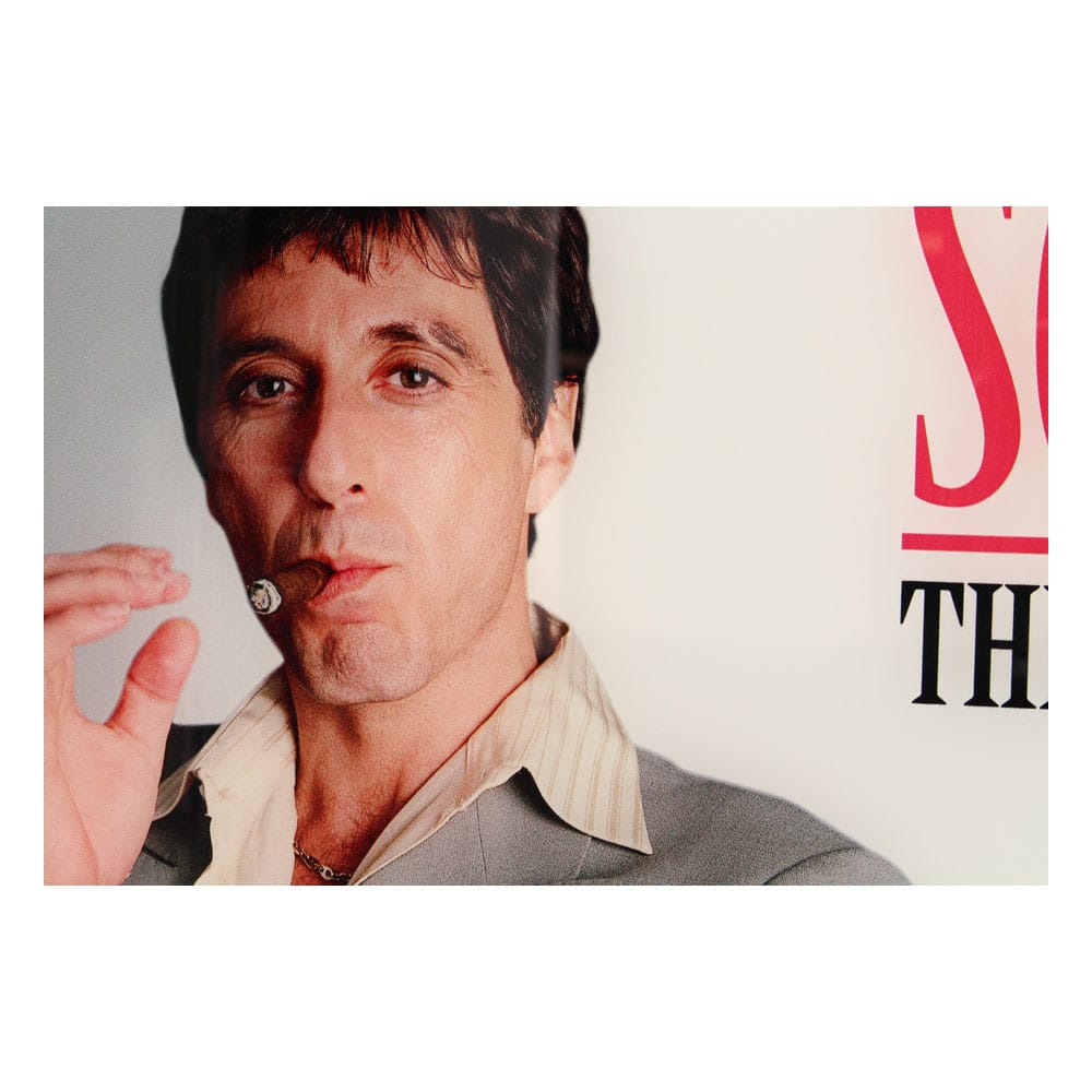 Scarface Affiche en verre The World Is Yours (Grey Background) 60 x 30 cm