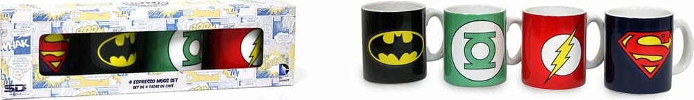 DC Comics mini tasses à café céramique Logos 8 cm Set (4)