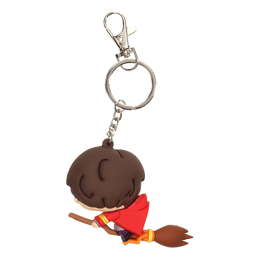 Harry Potter porte-clés caoutchouc Harry Potter & Broomstick 7 cm