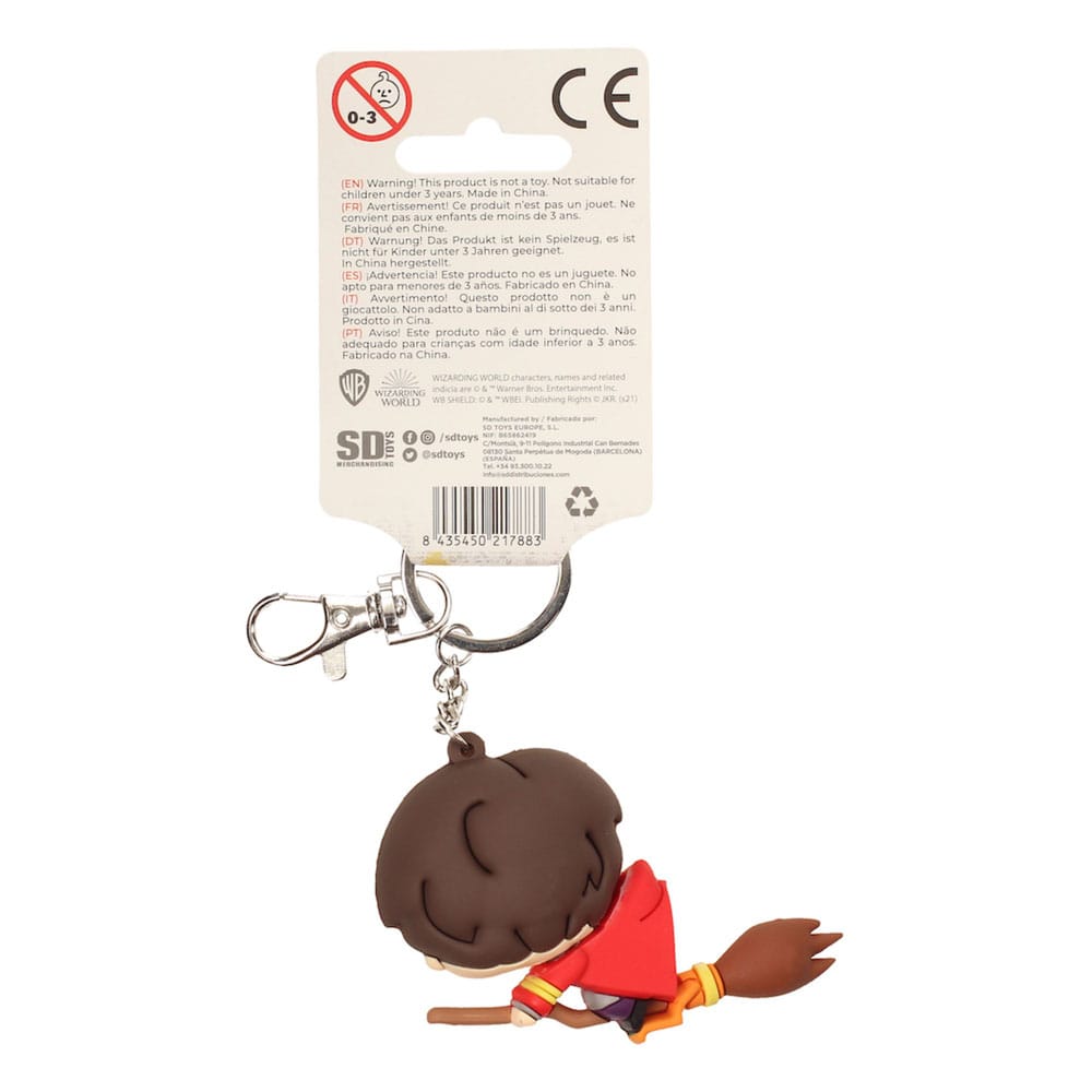 Harry Potter porte-clés caoutchouc Harry Potter & Broomstick 7 cm