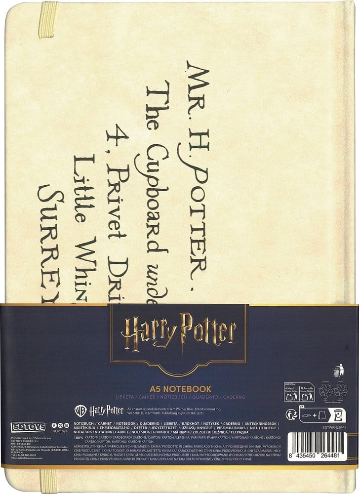 Harry Potter carnet à couverture rigide Lettre de Poudlard 21 cm