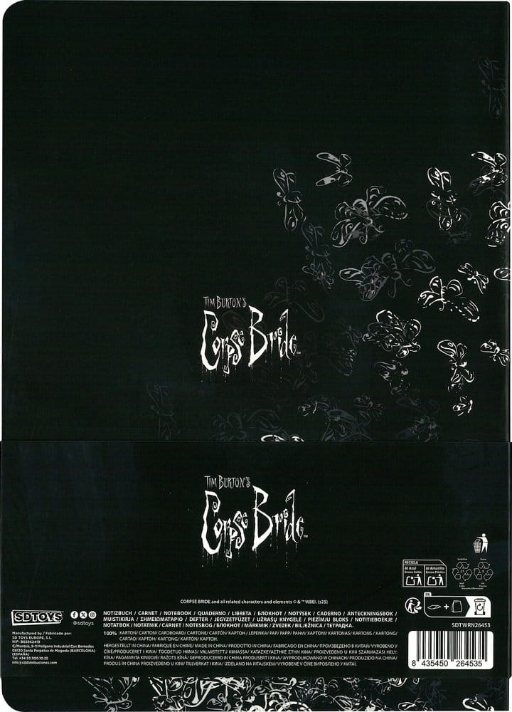 Corpse Bride carnet couverture souple Emily 21 cm