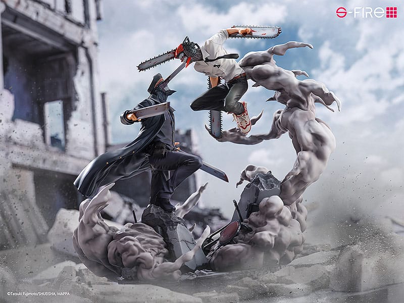 Chainsaw Man statuette Super Situation Figure Chainsaw Man vs. Samurai Sword 26 cm