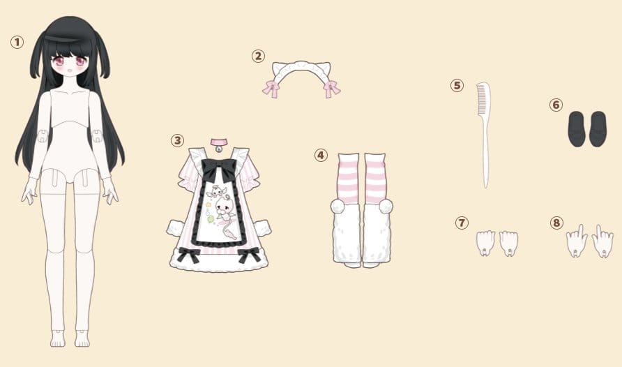 SyncyLand blind box pack 6 figurines OOTD Series 23 cm