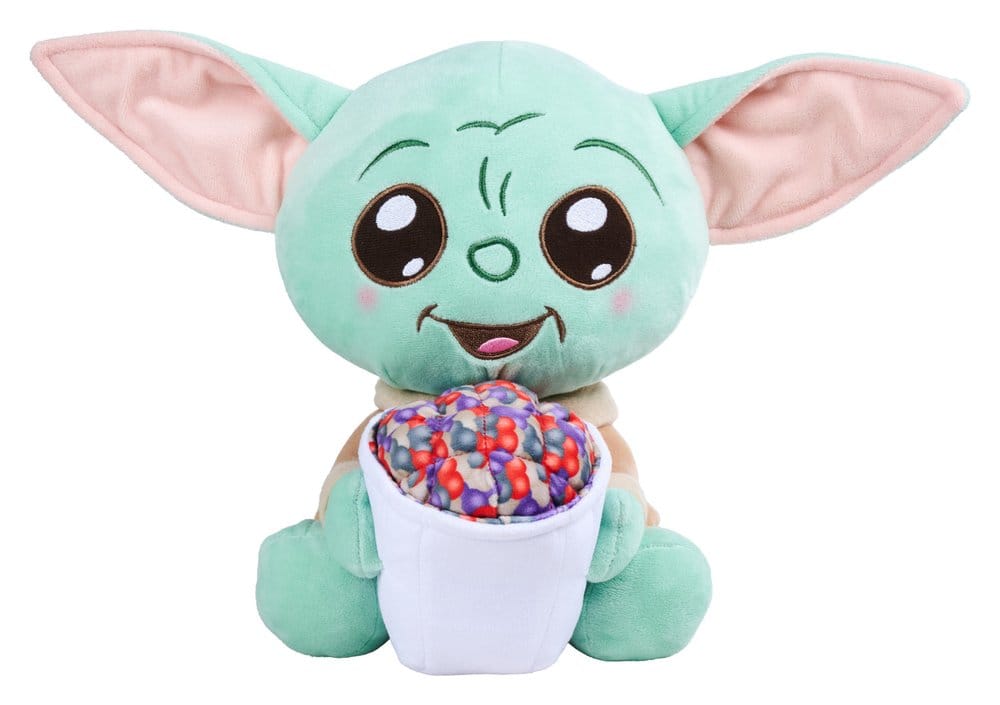 Star Wars Mandalorian peluche Grogu avec Popcorn 25 cm