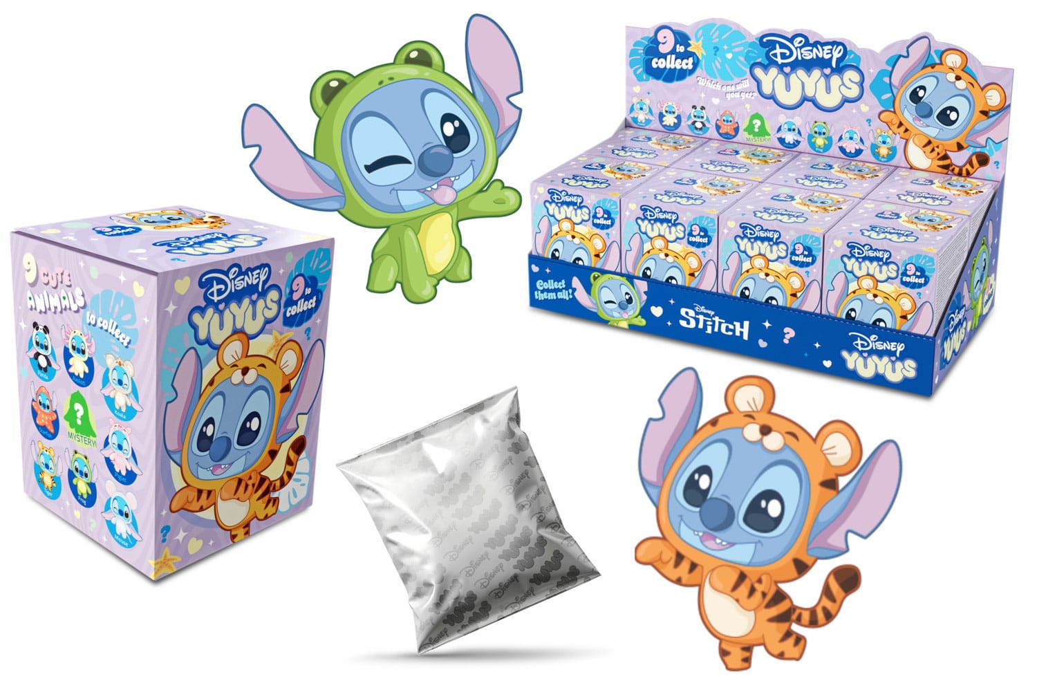 Disney YuYus Blindbox présentoir porte-clés Stitch 12 cm (8)