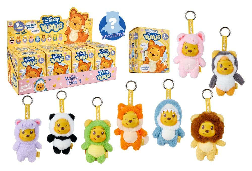 Disney YuYus Porte-clés en peluche Wave 2 Winnie the Pooh 13 cm Blindbox Display (8)