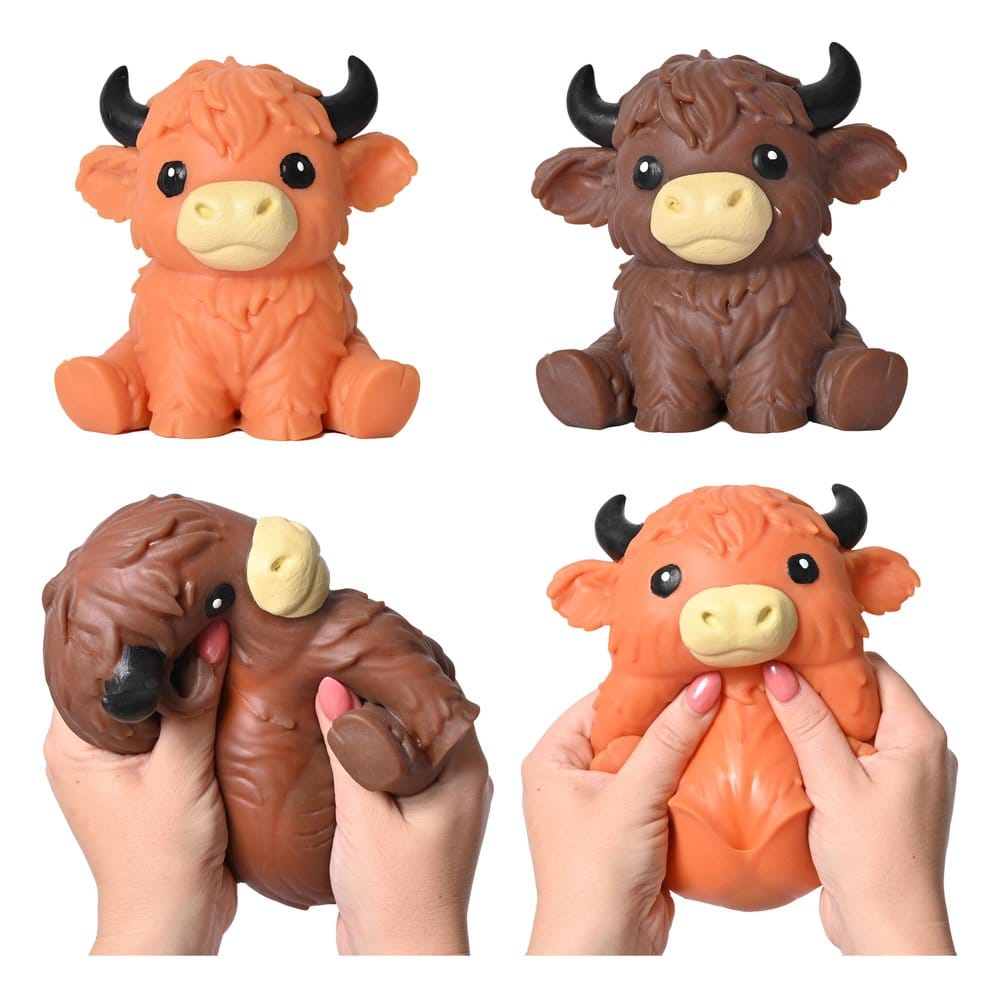Squishy figurine extensible Highland Bull 14 cm Display (6)