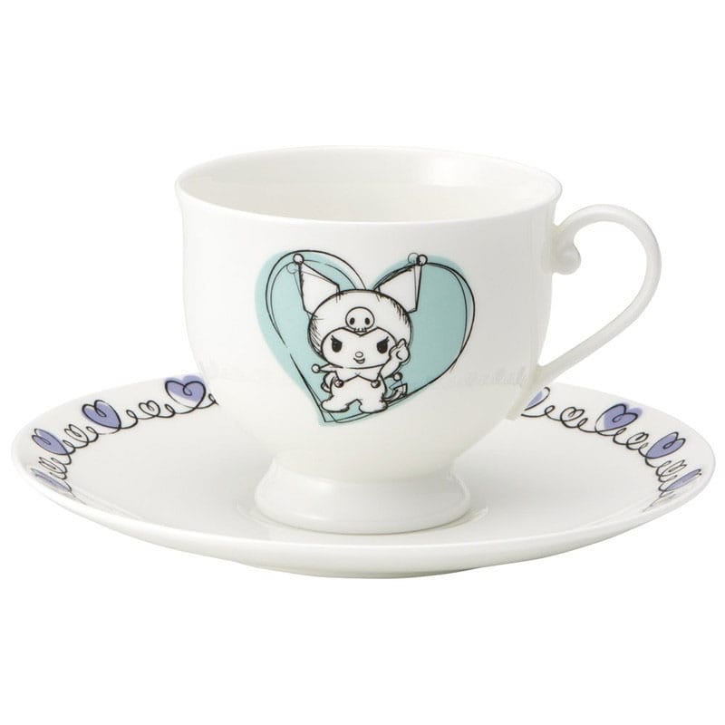 Sanrio tasse et soucoupe porcelaine Bone China Kuromi