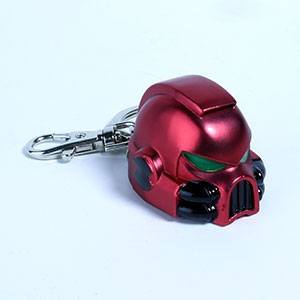 Warhammer 40K porte-clés métal Space Marine MKVII Helmet Blood Angels