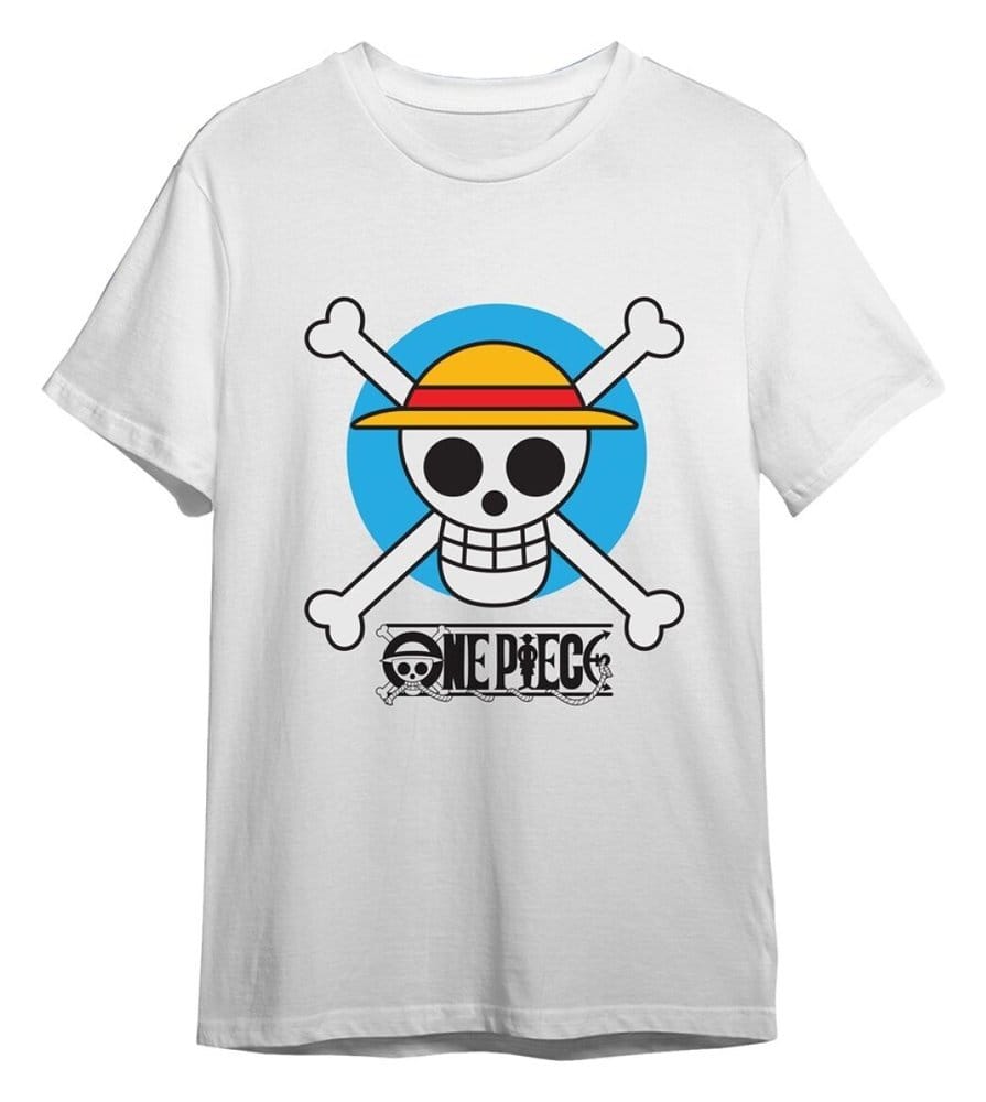 One Piece T-Shirt Circle Skull Blanc (L)