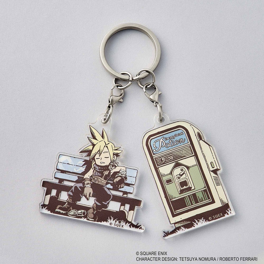 Final Fantasy VII Rebirth porte-clés de en acrylique La sieste de Cloud