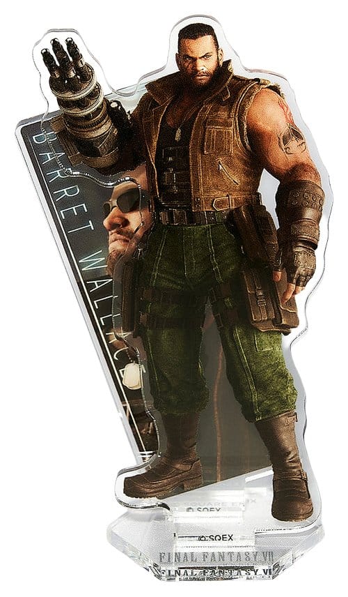 Final Fantasy VII Rebirth Support Acrylique Barret Wallace 10 cm