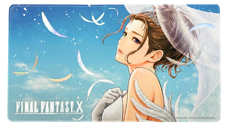 Final Fantasy X Tapis de jeu Yuna Wedding Dress Foil Stamp Ver. 61 x 34 cm