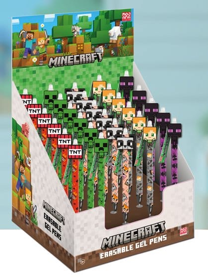 Minecraft Stylo gel effaçable Characters Présentoir (30)