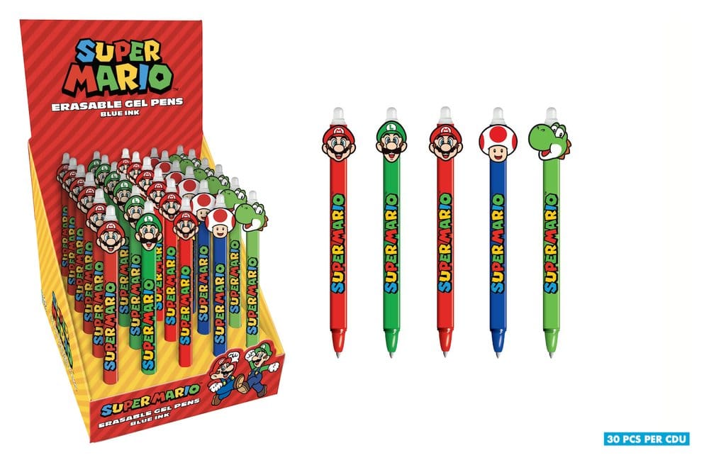 Super Mario Stylo gel effaçable Présentoir (30)