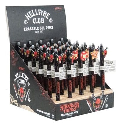 Stranger Things Stylo gel effaçable Hellfire Club Présentoir (30)