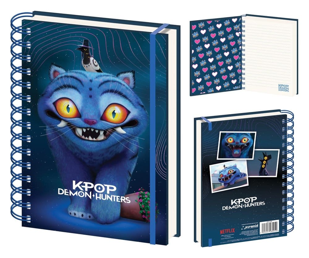 KPop Demon Hunters cahier à spirale A5 Wiro 3D Derpy Tiger