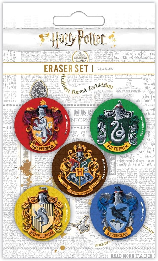 Harry Potter pack gommes Blasons de Poudlard