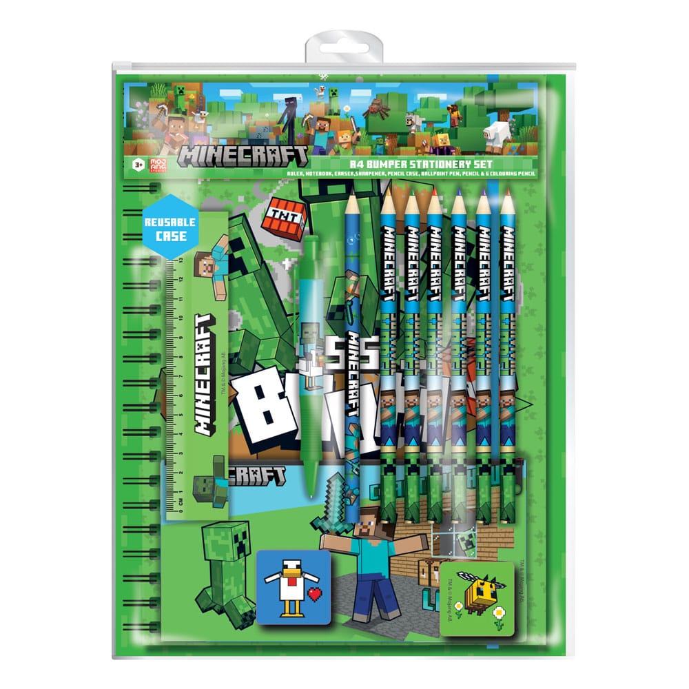 Minecraft set papeterie 12 A4 Bumper