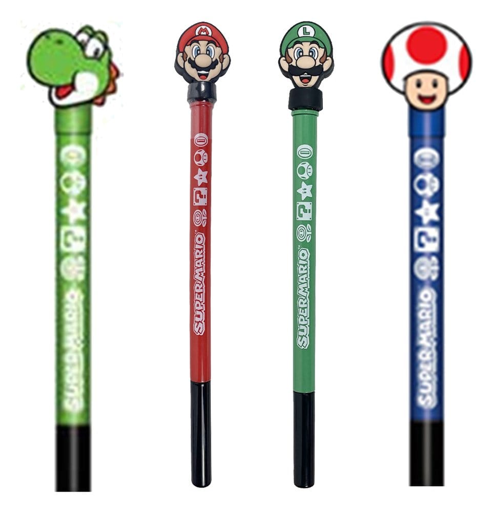 Super Mario Stylos Tournants Présentoir (10)