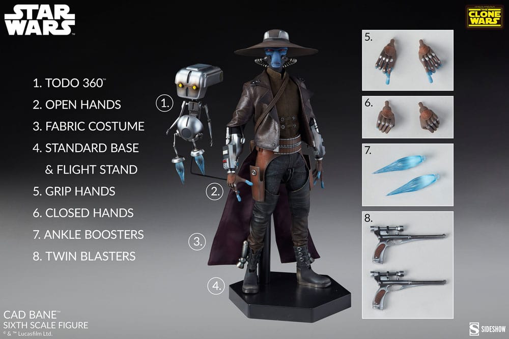 Star Wars The Clone Wars figurine 1/6 Cad Bane 32 cm