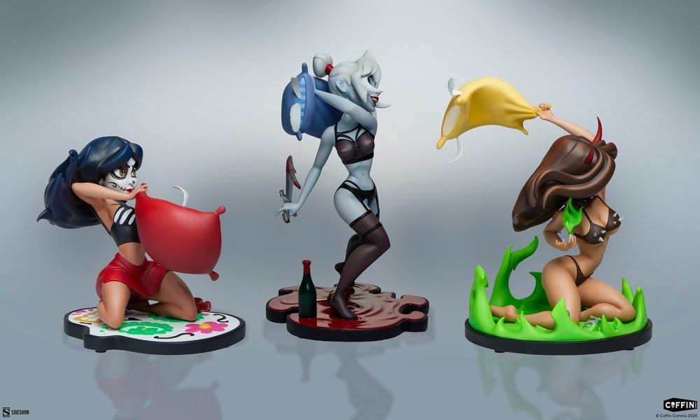 Coffin Comics Set de Statuettes de Designer Sleepover In Hell