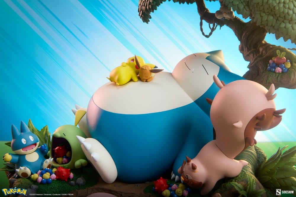 Pokémon diorama Ronflex 33 cm