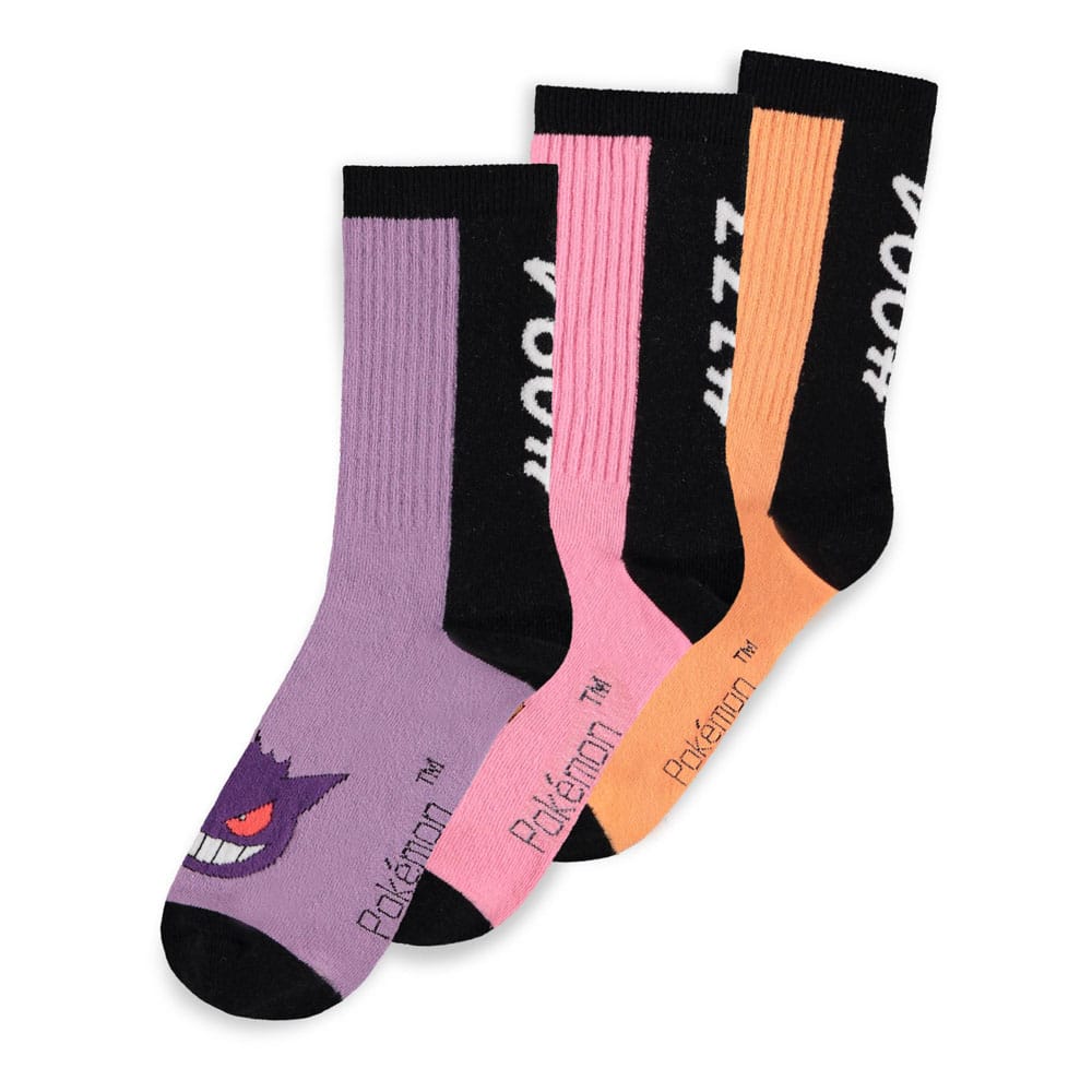 Pokémon pack 3 paires de chaussettes Heads Colormix 35-38