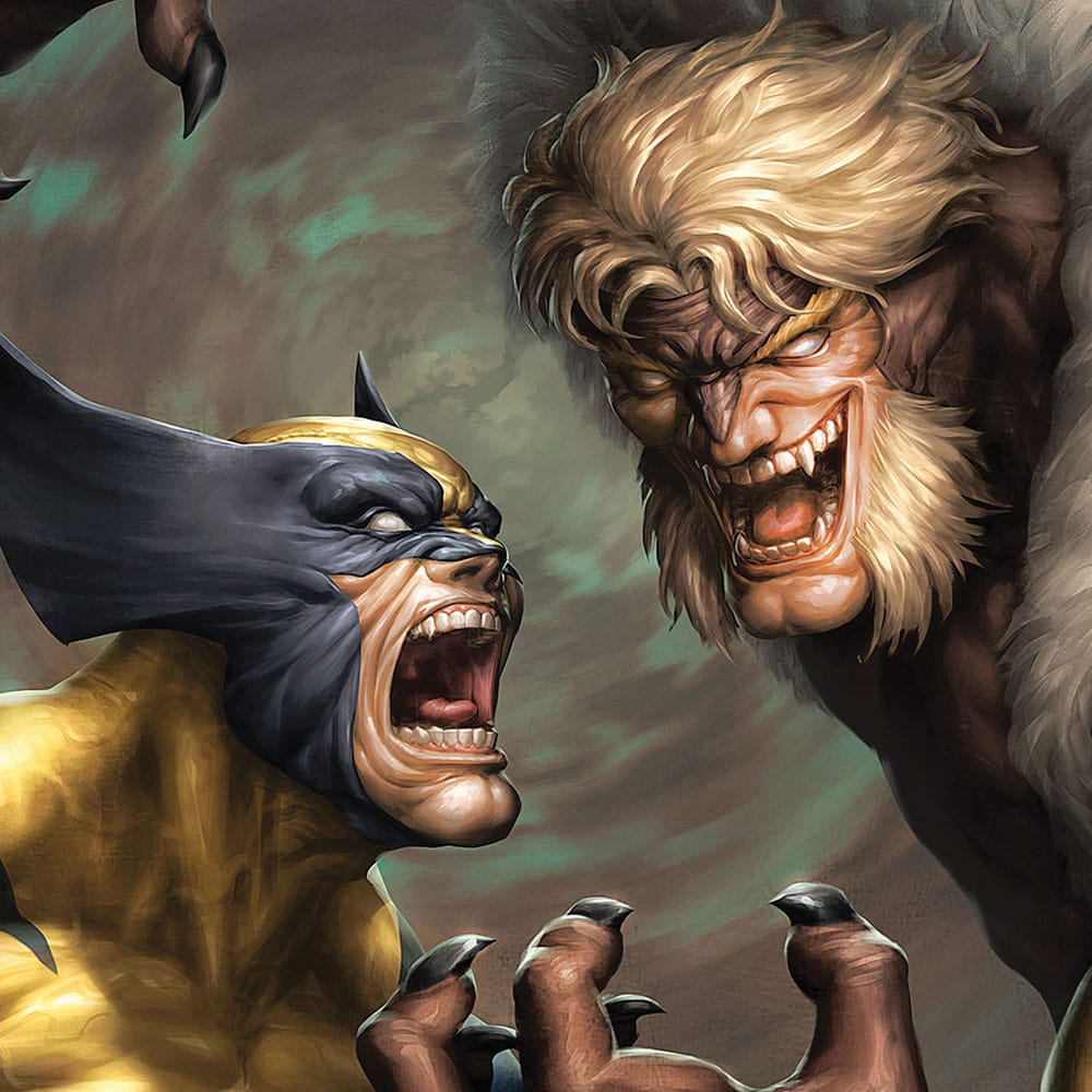 Marvel impression Art Print Wolverine vs Sabretooth 41 x 61 cm - non encadrée