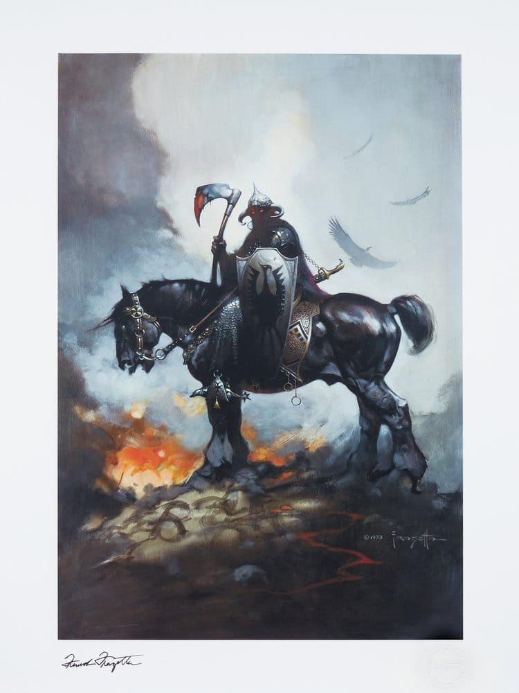 Frank Frazetta impression Art Print Death Dealer I Rainbow Lava Holofoil 61 x 41 cm - non encadrée