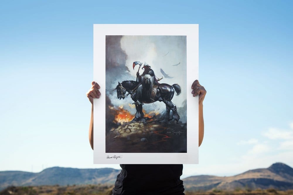 Frank Frazetta impression Art Print Death Dealer I Rainbow Lava Holofoil 61 x 41 cm - non encadrée