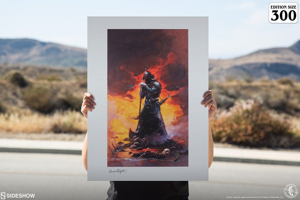 Frank Frazetta impression Art Print Death Dealer III (Revised) Rainbow Lava Holofoil 41 x 61 cm - non encadrée