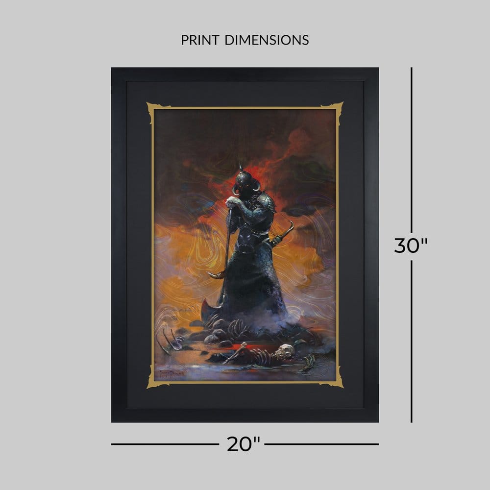 Frank Frazetta impression Art Print Death Dealer III (Revised) Rainbow Lava Holofoil 41 x 61 cm - non encadrée