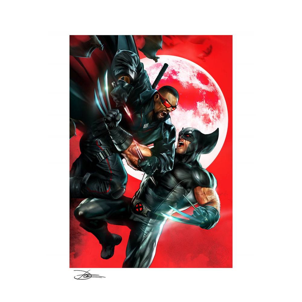 Marvel impression Art Print Wolverine vs Blade 46 x 61 cm - non encadrée