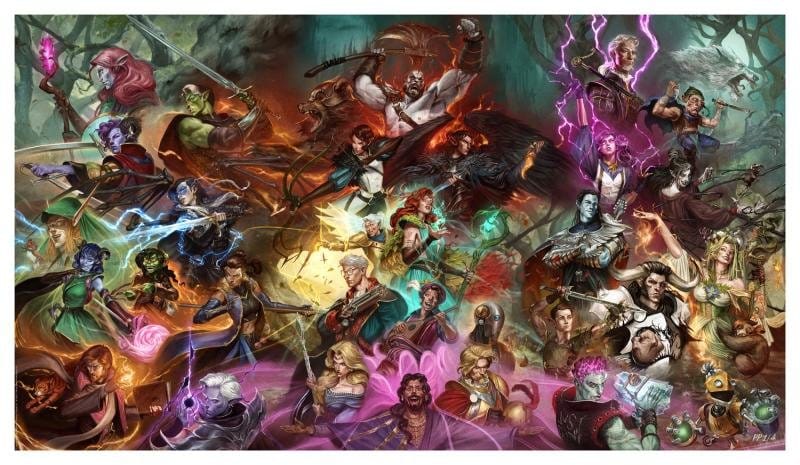 Critical Role impression Art Print Legends of Exandria 70 x 41 cm - non encadrée