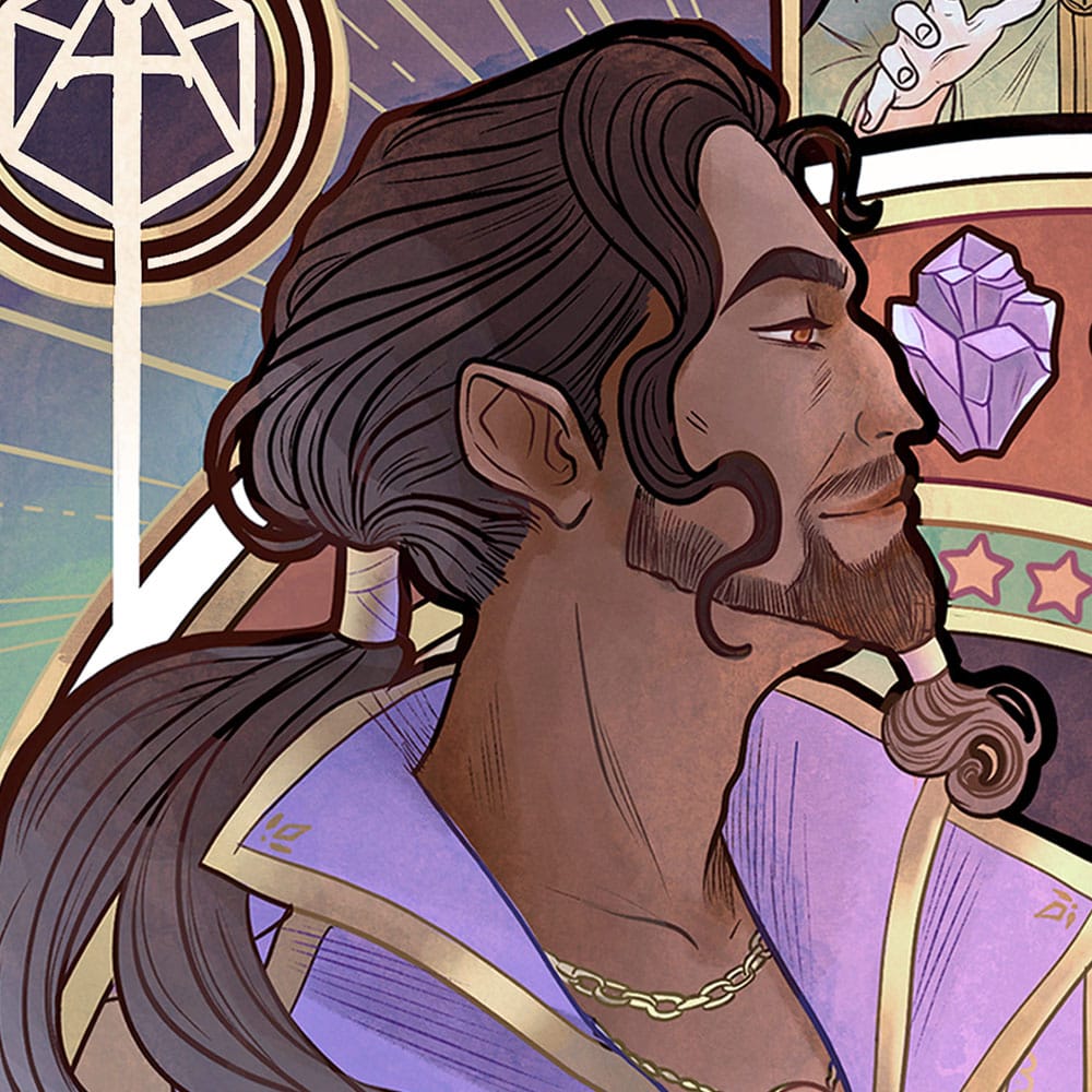 Critical Role impression Art Matthew Mercer: 10th Anniversary Art Nouveau Illustrations 46 x 28 cm - non encadrée