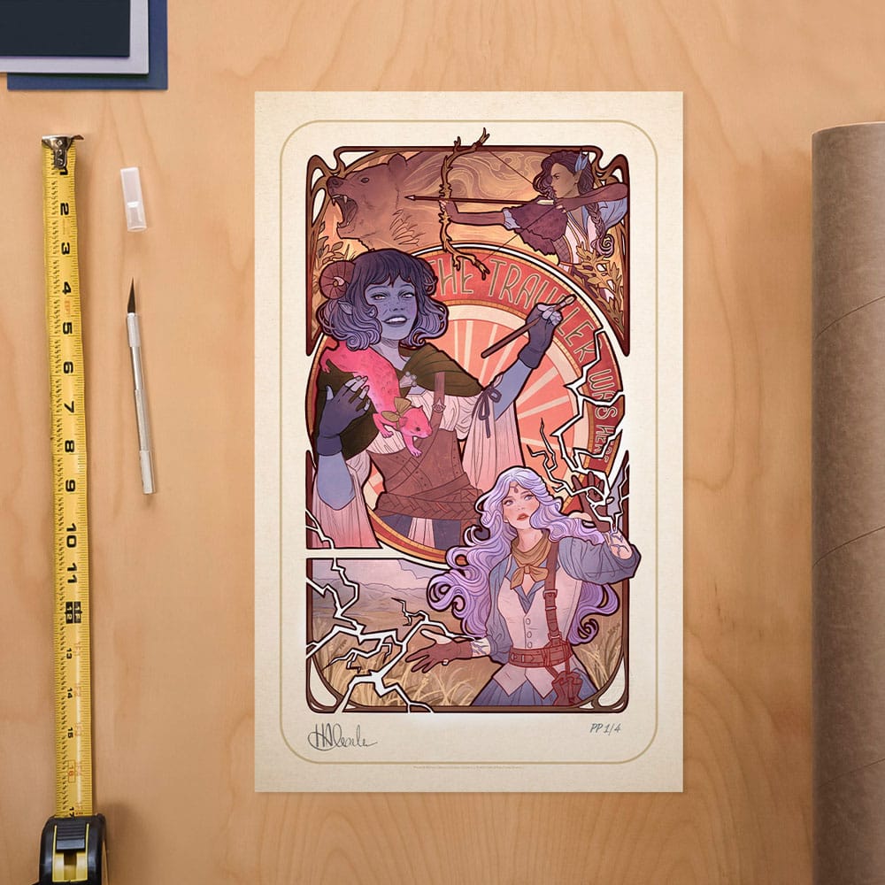 Critical Role impression Art Laura Bailey: 10th Anniversary Art Nouveau Illustrations 46 x 28 cm - non encadrée