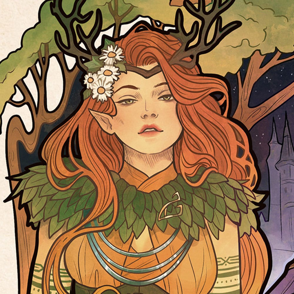 Critical Role impression Art Marisha Ray: 10th Anniversary Art Nouveau Illustrations 46 x 28 cm - non encadrée