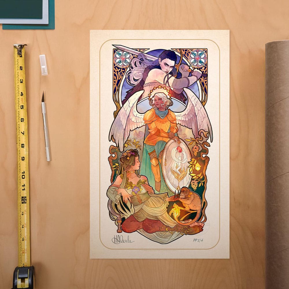 Critical Role impression Art Ashley Johnson: 10th Anniversary Art Nouveau Illustrations 46 x 28 cm - non encadrée