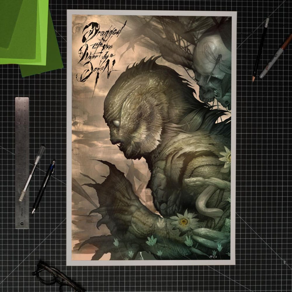 L'Étrange Créature du lac noir impression Art Print Creature from the Black Lagoon by Dan Quintana 61 x 41 cm - non encadrée